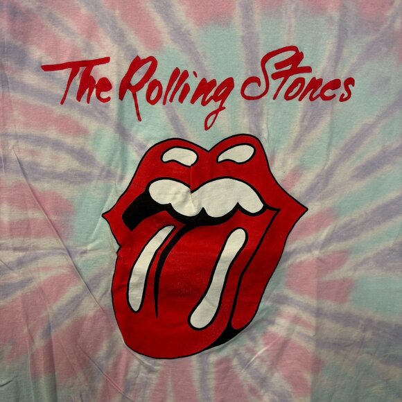 Rolling Stones pastel tie dye tshirt size large - Picture 2 of 4